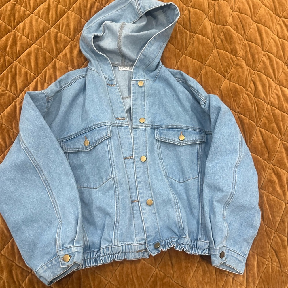 Denim hoody style jacket